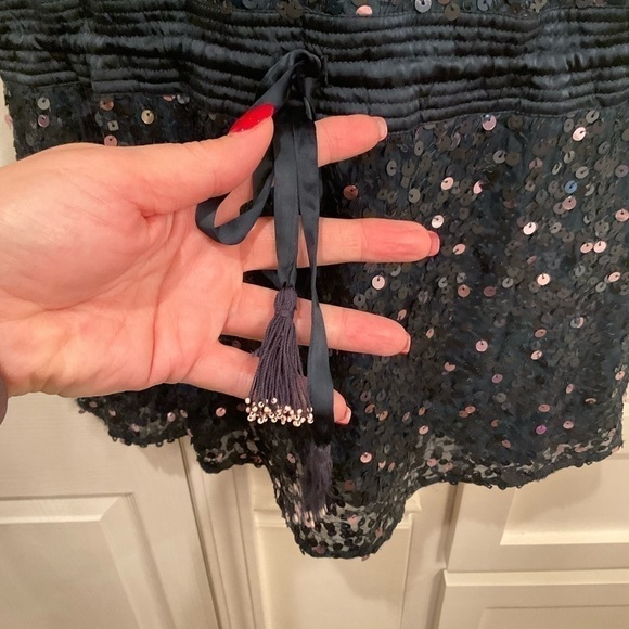 Flannel “All that glitters” navy sequin silky dress. Brand New with tags! - Picture 8 of 10